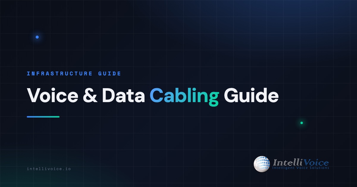 Structured voice and data cabling in a business network rack